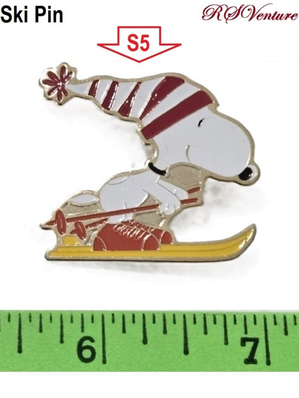 Buy 1 get 1 FREE, New Vintage Snoopy Ski Pin